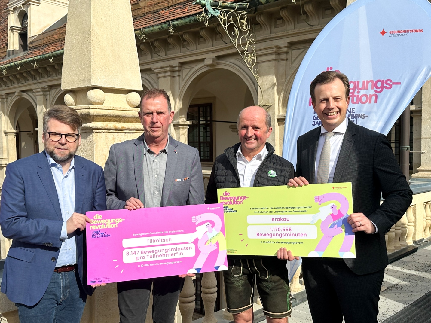 Je 10.000,- Euro! Tillmitsch und Krakau küren sich zu „Bewegtesten Gemeinden“